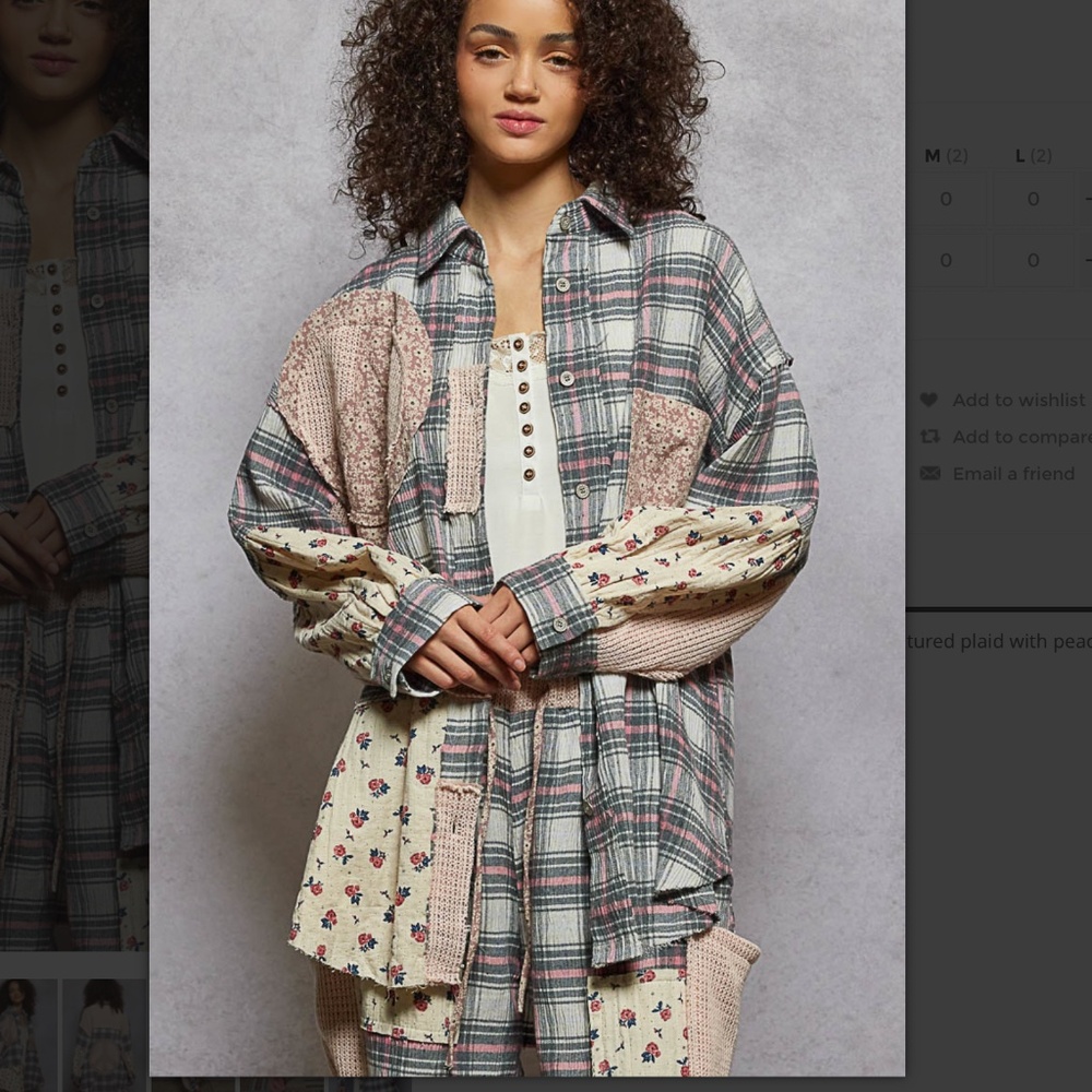 POL Multicolor Patchwork Button-Down Shirt